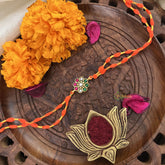 Rakshabandhan Jadau Kundan Rakhi -Flower -RB131